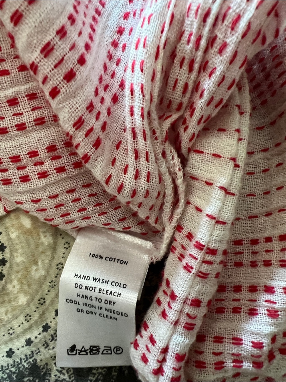 Lilla P size M red and white peasant shirt - Picture 3 of 3